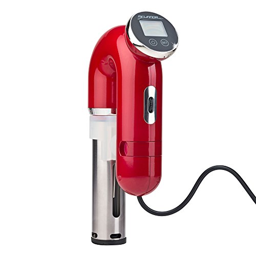 MELIANDA MA-18100 Sous Vide Stick Niedrigtemperaturgarer Vakuumgarer (1200Watt, für bis zu 20L Töpfe) in Rot