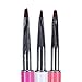 MAKARTT 3pcs/set UV Gel Nail Art Salon Flat Brush Brushes Nail Art Pen with Cap
