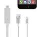 Produktbild FINOO ® | Lightning auf HDMI TV Kabel Adapter 2 Meter 8 Pin AV 1080P Stecker HDTV für iPhone 5 6 6S Plus iPad mini Pro Handy Smart TV Übertragung Silber