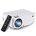 Produktbild Joyhero Mini Beamer, 1500 Lumen LED Mini Mobiler Projektor mit HDMI Kabel, Mini Beamer Multimedia Heimkino Video Projektor 150” unterstützt 1080P HDMI VGA AV USB für Heimkinos TV Laptop Spiele SD Video iPhone Smartphone (Farbe: weiß)