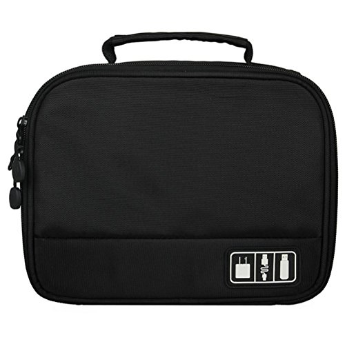 Extsud® Universaltasche Elektronik Zubehör Speicher Beutel Kasten Aufbewahrungstasche für USB-Kabel,Speicherkarte,Akku WD/Samsung Festplatte und elektronische Kleingeräte - 3