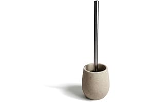 iubihome - Escobilla de Baño para WC Color Arena, Escobillero Higiénico con Cepillo Intercambiable para Baño Moderno