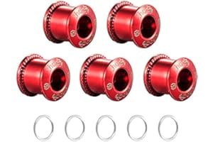 Chooee Single/Double Bike Chainring Bolts, M8 Bicycle Chain Ring Bolts and Nuts For MTB/Mountain Bike/Road