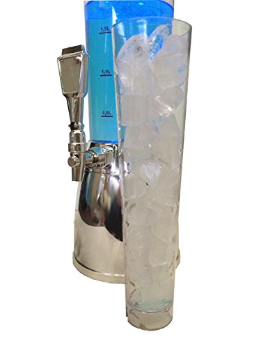 Getränkesäule 4 L Liter Biersäule Biertower mit Kühlröhre und LED Beleuchtung - 5