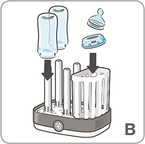 NUK – Vario Express Dampf-Sterilisator für bis zu 6 Flaschen, Sauger und Zubehör - 5