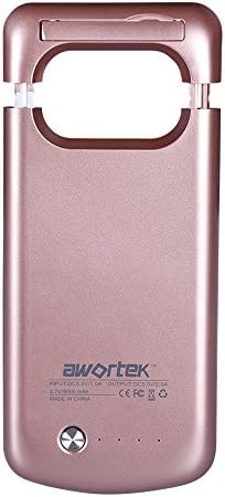 AWORTEK for Samsung Galaxy S7 Edge Battery Case 7000mAh Charger Portable External Power Pack Rose Gold(FBA)