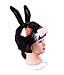 Produktbild Moolecole Kinder Tier Hase Stereo Ohr Performance Kopf Kopfbedeckung Schüler Erwachsene Halloween Party Kaninchen Kopfbedeckung Plüsch Short Hut Schwarz