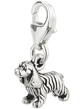 Charm Anhänger Hund Cocker Spaniel aus 925 Sterling Silber