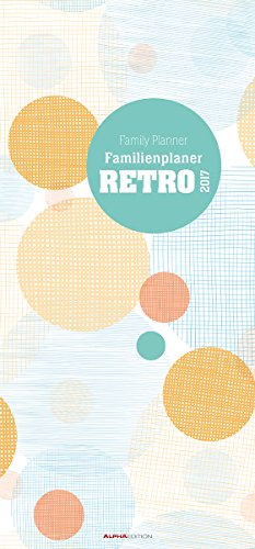 Preisvergleich Produktbild Familienplaner Retro 2017 - Familientermine / Familientimer (21 x 45) - 5 Spalten - Wandplaner