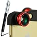Produktbild First2savvv JTSJ-4.7-A08G2 rot mobile phone 3 in 1 Clip Camera professional class Lens Kit (fish eye, wide angle and macro lens) for Apple iPhone 6 4.7" mit Touch-Pen