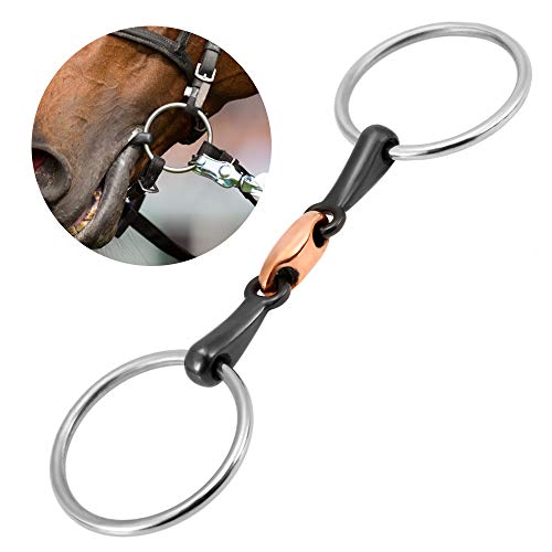 Lixada Acier Inoxydable Embouchure De Cheval, Embout De Cheval, Pièce De Broche De Cuivre Lien De Cuivre, Accessoire De Course De Cheval
