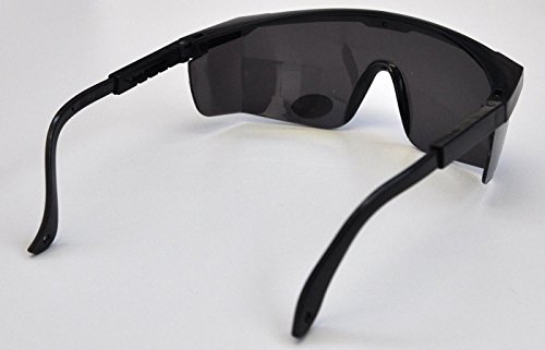 Arbeitsschutzbrille Sicherheitsbrille Schutzbrille Arbeitsbrille nach EN166 (getönt/schwarz) - 2