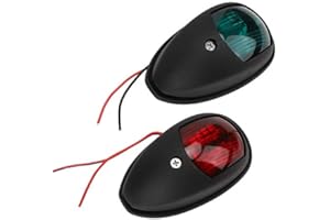 SPYMINNPOO 2 Pezzi di Luci di Navigazione Marine, IP66 Waterpro 2 Pezzi di Luci di Navigazione Marine Luci di Navigazione 4?6HP Fuoribordo Luci di Via per Barca LED Luci di Via Luci Navigazione