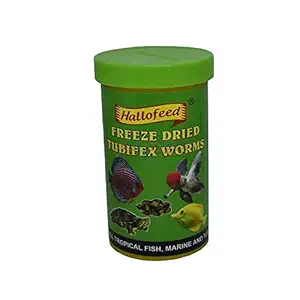 Hallofeed Freeze Dried Tubifex Worms Fish Food | 40 Gms