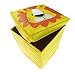 Kids bedroom Ottoman Yellow Lion hidden Toy Storage Box