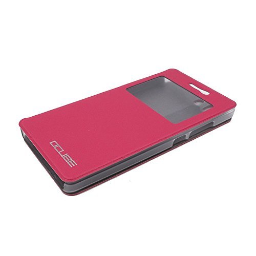 Prevoa        DOOGEE X5 X5 PRO Funda - Flip PU S - View Funda Cover Case para DOOGEE X5 X5 PRO 5 0 Pulgada Smartphone - Hotpink
