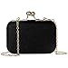 Produktbild Wafly Clutch Glitzer Schwarz, Leder Kettentasche Handtasche Abendtasche Damen Crossbody Tasche Umhängetasche für Valentinstag Party Hochzeit Mädchen, Telefon bis zu 5,1’’