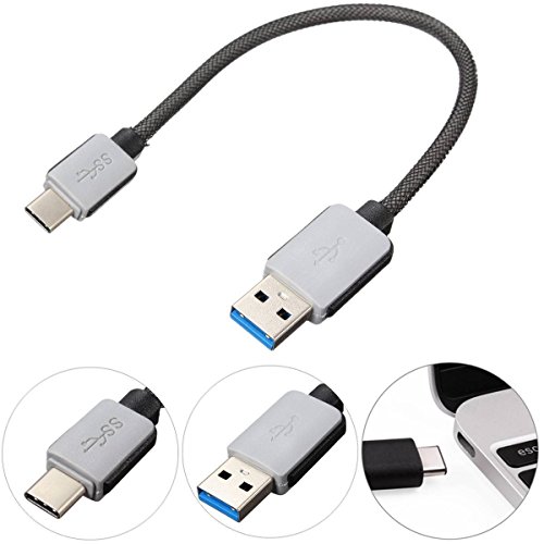 Adapter Kabel – TOOGOO(R)15cm Type C USB 3.1 USB C Male auf Standard USB 3.0 Adapter Kabel fuer Macbook PC - 2
