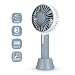 Produktbild multifun USB Ventilator, Tischventilator Fan Lüfter mit Aroma Diffuser Funktion,Handventilator, 3-stufige Geschwindigkeitsregelung,Kompatibel am PC, Notebook, USB-Netzteil, Powerbank, Grau
