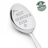 Löffel für Opa - Edelstahl - Opa Geschenk - Großvater Geschenk - Bestseller Artikel - Großeltern Geschenk - lustiges Geschenk - Vatertag Geschenk - Löffel - Opa 'BEST GRANDPA EVER'