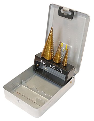 Professionelle HSS-Stufenbohrer im 3er-Set: 4-12mm/ 4-20mm/ 4-32 mm - 3