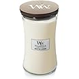 WoodWick Large Hourglass Scented Candle | Linen | with Crackling Wick | Burn Time: up to 130 Hours