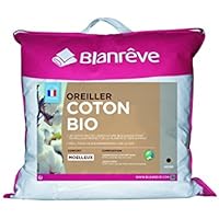 Blanrêve ORBIOHP006060 - Almohada Dura (poliéster, 60 x 60 x 0,1 cm), Color Blanco