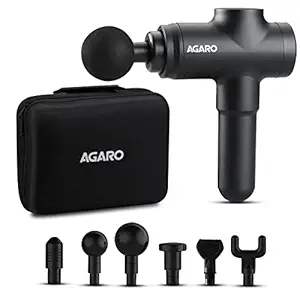 AGARO Strike Gun Massager for Pain Relief, Remove Muscle Fatigue and Increase Blood Circulation, Black