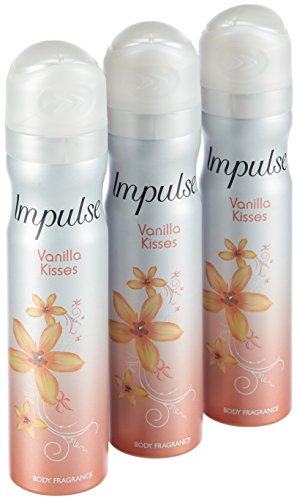 Impulse Deospray Vanilla Kisses ohne Aluminium, 3er Pack (3 x 75 ml) - 3