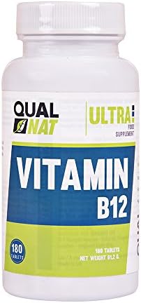 Vitamin B12, Methylcobalamin, 1000mcg, vitamin b12 vegan 180 tablets (6 Months Supply) - b12 and folic acid