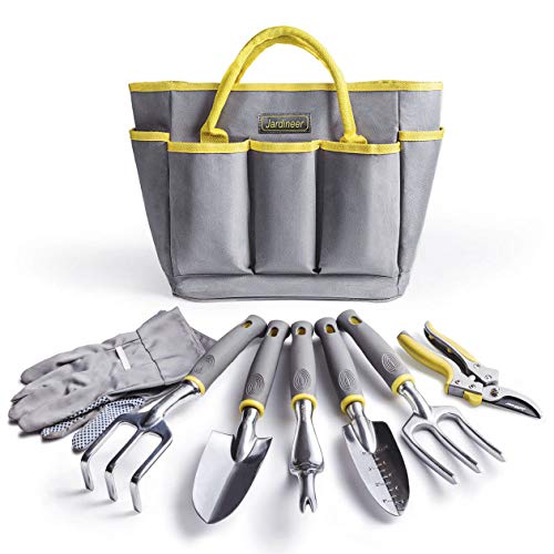 Jardineer Gardening Tools-8 Piece Outdoor Gardening Set with Gardening Gloves and Pruner, Gardening