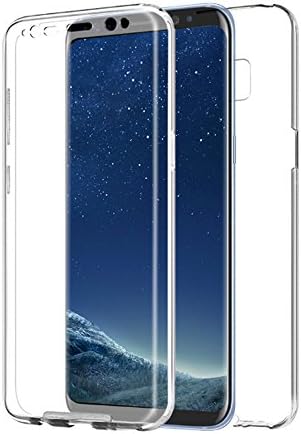 100% Transparent Hard Double Silicone Case (Front + Back) for Samsung Galaxy S8 Plus