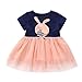 Produktbild DQANIU  Kleinkind Mädchen Cartoon Kaninchen Tüll Patchwork Kleid Tutu Prinzessin Kleid
