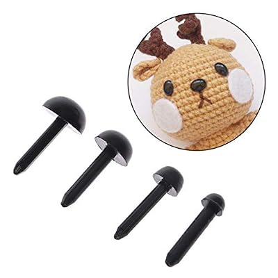 A0127 100pcs Yeux De Securite Amigurumi Yeux pour Peluche Jouet De Bricolage 3mm / 4mm / 5mm / 6mm Aiguille Noire en Plastique