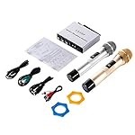 UHF-Funkmikrofon-Set-LESHP-Tragbar-wireless-Mikrofon-mit-2-x-Metall-Handmikrofon-goldenSilber-fr-Kareoke-KTV-Schallquelle-Aufnahme-und-Verstrkung-Konzerte-Konferenz-Musical-Oper-Schule-Partei-usw