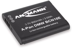 ANSMANN 1400-0052 A-Pan DMW BCN 10E Li-Ion Digicam Akku 3,7V/800mAh f&uuml;r Panasonic Foto Digitalkamera