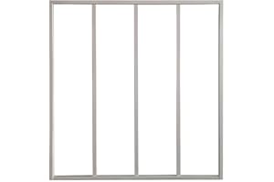 Vente-unique - Verrière Atelier en Aluminium thermolaqué - 120x130 cm - Blanc - Bayview