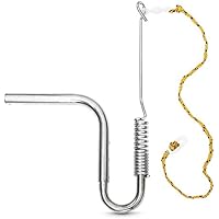 Relaxdays Fahrradleine mit Federpuffer, Abstandhalter, für Hunde, verstellbar, H x B x T: 47 x 21,5 x 5 cm, silber-gelb