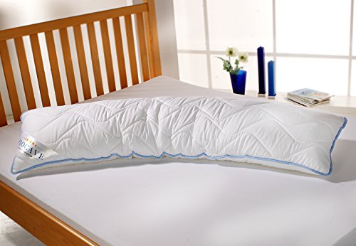 PROCAVE | TopCool Seitenschläferkissen 40×145 cm | Atmungsaktives Schwangerschaftskissen | Weiches Stillkissen mit verstepptem Bezug | Made in Germany - 4