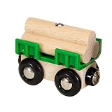 BRIO 33799 – Traktor mit Holz Anhänger, bunt - 4