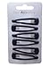 Set of 6 Navy Blue Hair Clips Snap Bendies Sleepies 5cm (2")