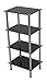 Price comparison product image AVF S44-A Small 4 Tier Shelving Unit in Black Glass & Chrome