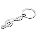 Produktbild Nuohuilekeji Glossy Musik Note Metallic Organizer Schlüsselanhänger Key Ring Handtasche Anhänger Decor Herren Geschenk, Legierung, Silber, Einheitsgröße