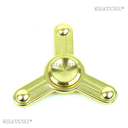 Fidget Spinner Gold Hand Spinner Brass Toy Hand Spinner Bar Anti-Stress Autism Children Adult