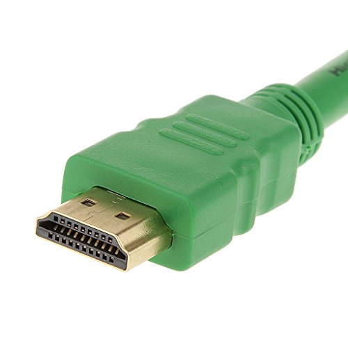 Generic 30cm 1080p Dual HDMI-Anschluss Adapter Männlichen Zu Weiblichen 1in 2-Splitter Kabel-Adapter Für TV – Grün - 3