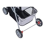 PawHut-Passeggino-per-Cani-Carrello-per-Animali-Domestici-Carrello-Carrozzina-Grigio-75-x-45-x-97cm