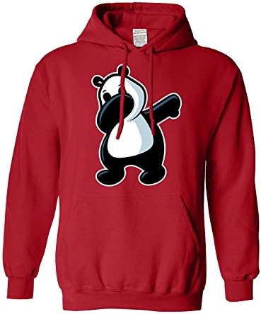 Dabbing Panda Bear Funny Dabbing Meme Premium Hoodie Sweatshirt Men's Hoodie(XX-Large,Red)