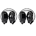 Produktbild Günstige One Paar 2 Best schwarz zwei Kanal zusammenklappbar Kabelloser Infrarot-Kopfhörer Headset Ohrhörer In-Ear für Auto Audio Radio DVD CD TV MP3-Player System Noise Cancelling
