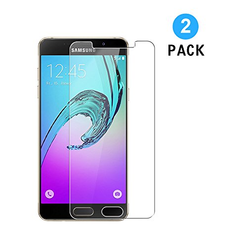 Samsung Galaxy A5 2016 Panzerglas Schutzfolie, [2 Stück] Hi-Luck 0.33mm Premium Ultra-Klar Glasfolie Displayschutzfolie Schutzglas für Samsung Galaxy A5 2016 (9H, Anti-Kratzer, Blasen-frei)
