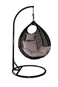 Universal Furniture Outdoor/Indoor/Balcony/Garden/Patio/Hanging Swing Chair with Stand Color (Brown)